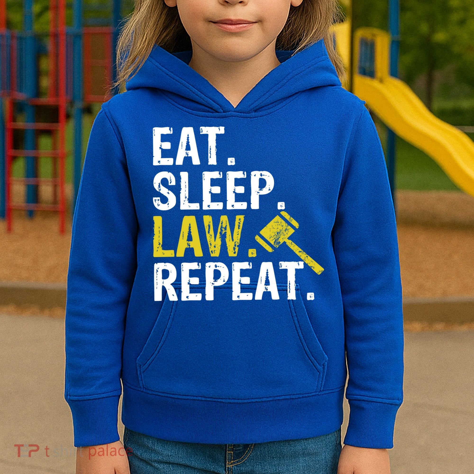 Eat Sleep Law Repeat School Lawyer Gift Kids Hoodie