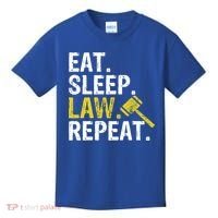 Eat Sleep Law Repeat School Lawyer Gift Kids T-Shirt thumb 0