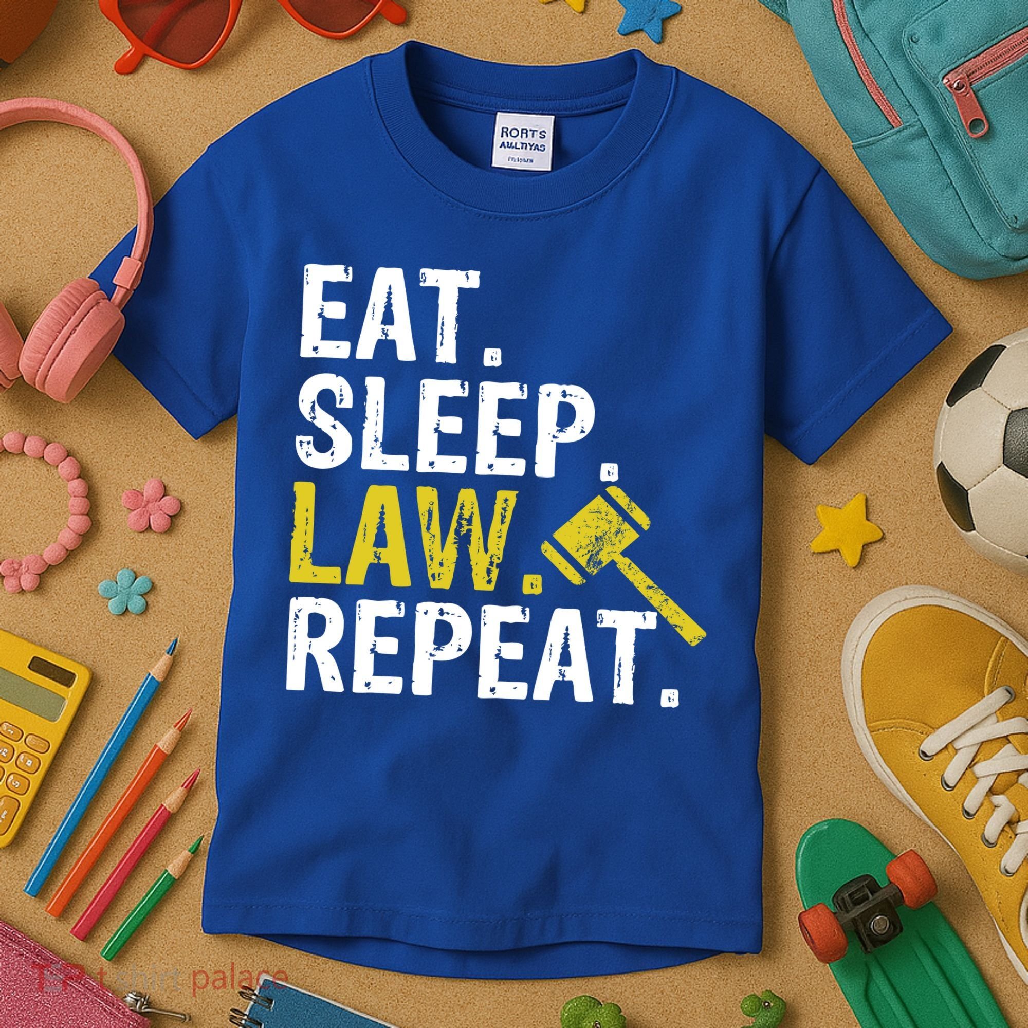 Eat Sleep Law Repeat School Lawyer Gift Kids T-Shirt