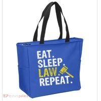 Eat Sleep Law Repeat School Lawyer Gift Tote Bag thumb 2