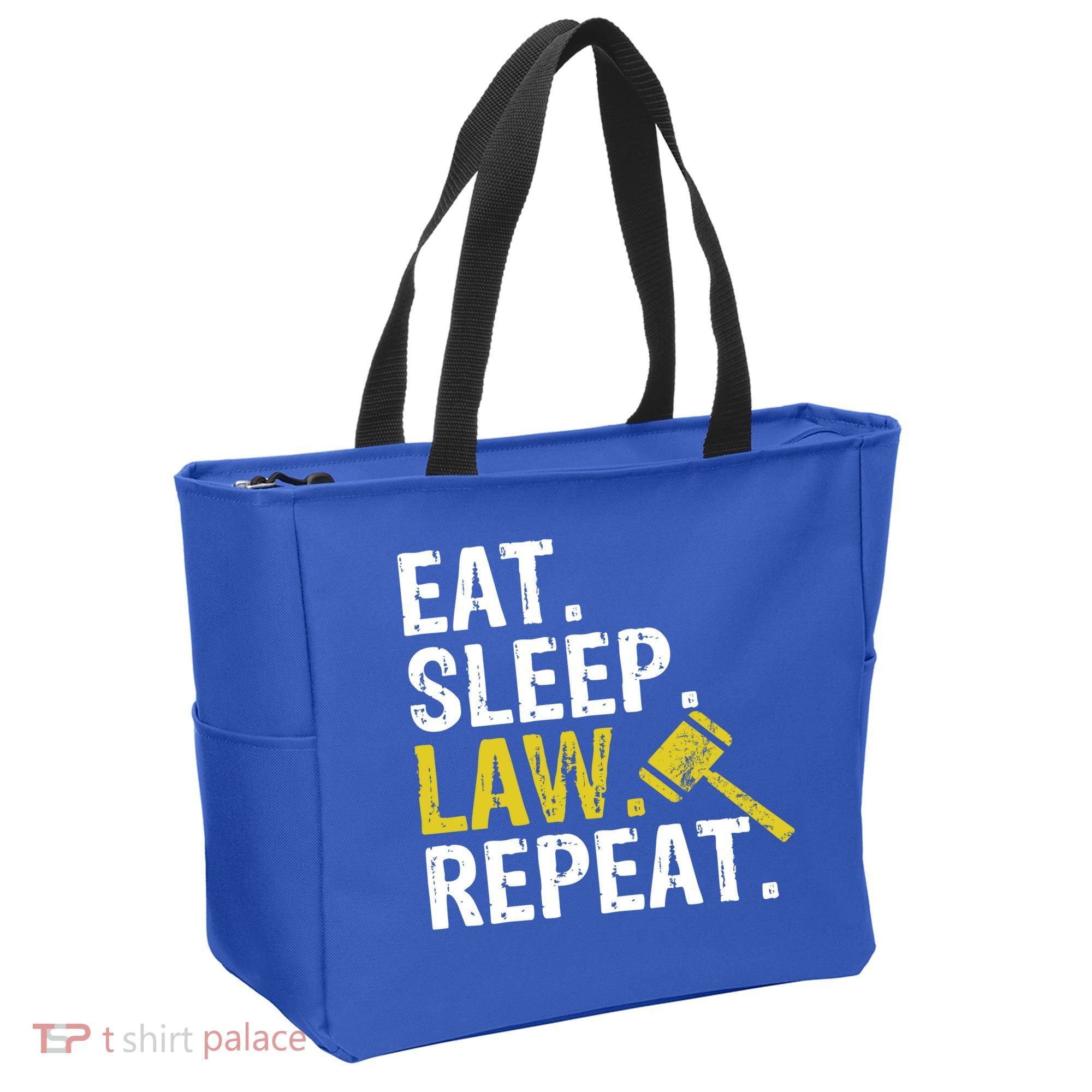 Eat Sleep Law Repeat School Lawyer Gift Tote Bag