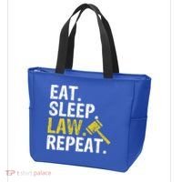 Eat Sleep Law Repeat School Lawyer Gift Tote Bag thumb 3