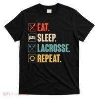 Eat Sleep Lacrosse Repeat Funny Retro Vintage LAX Team Gifts T-Shirt thumb 0
