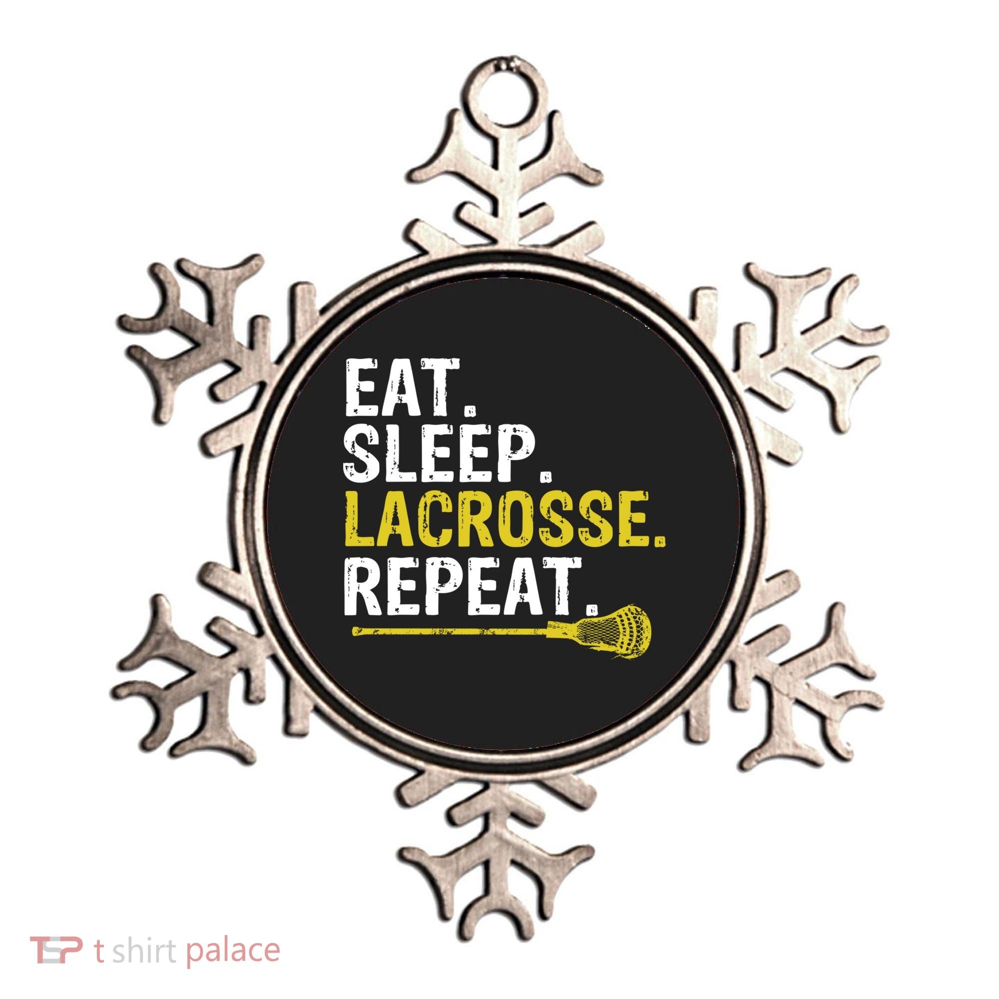 Eat Sleep Lacrosse Repeat Sports Team Game Gift Ornament