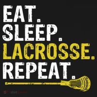 Eat Sleep Lacrosse Repeat Sports Team Game Gift Ornament thumb 1