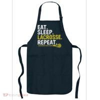 Eat Sleep Lacrosse Repeat Sports Team Game Gift Apron thumb 0