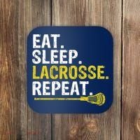 Eat Sleep Lacrosse Repeat Sports Team Game Gift Coaster thumb 0
