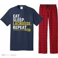 Eat Sleep Lacrosse Repeat Sports Team Game Gift Pajama Set thumb 0