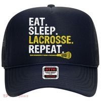 Eat Sleep Lacrosse Repeat Sports Team Game Gift Hat thumb 0