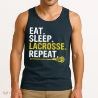 Eat Sleep Lacrosse Repeat Sports Team Game Gift Tank Top thumb 3