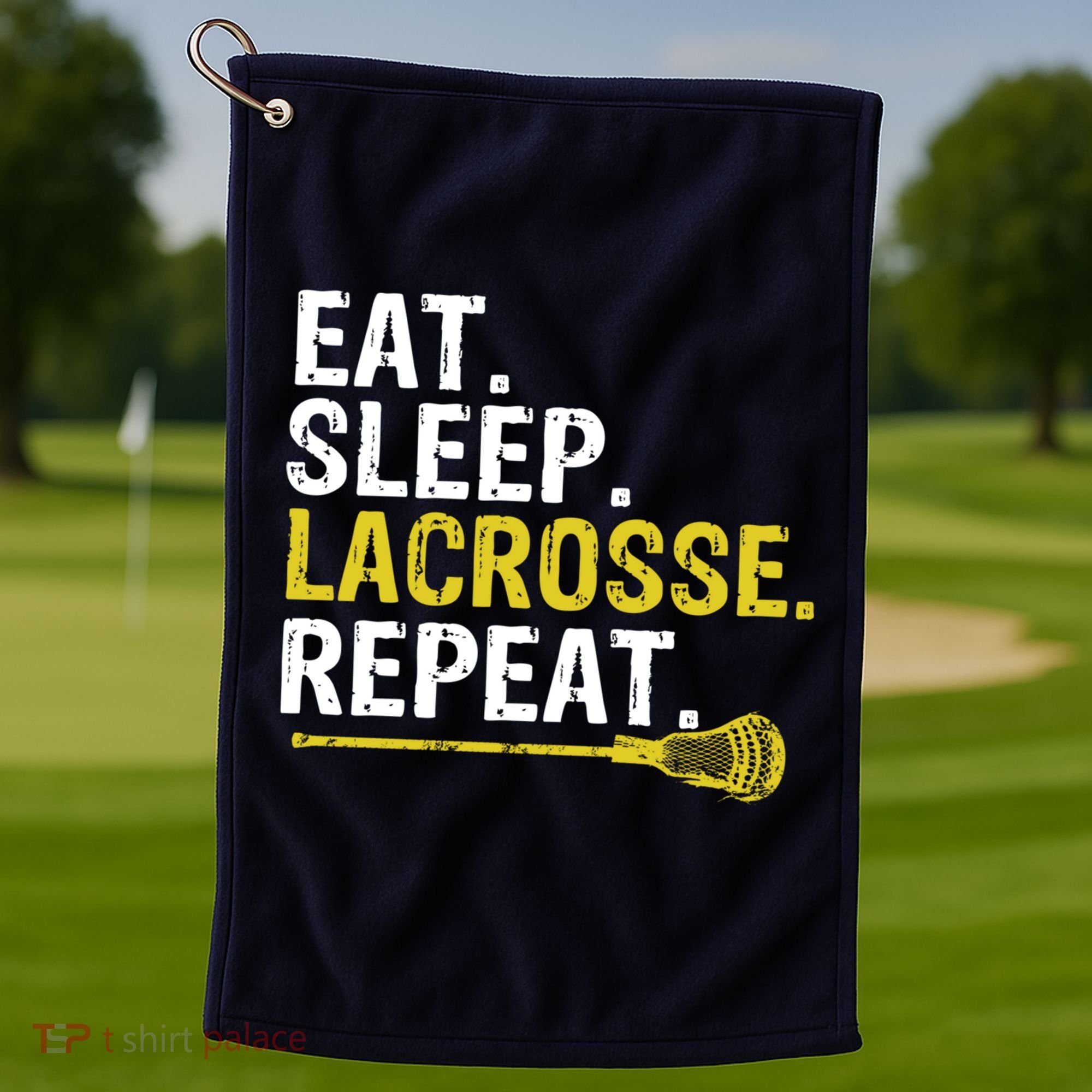 Eat Sleep Lacrosse Repeat Sports Team Game Gift Golf Towel