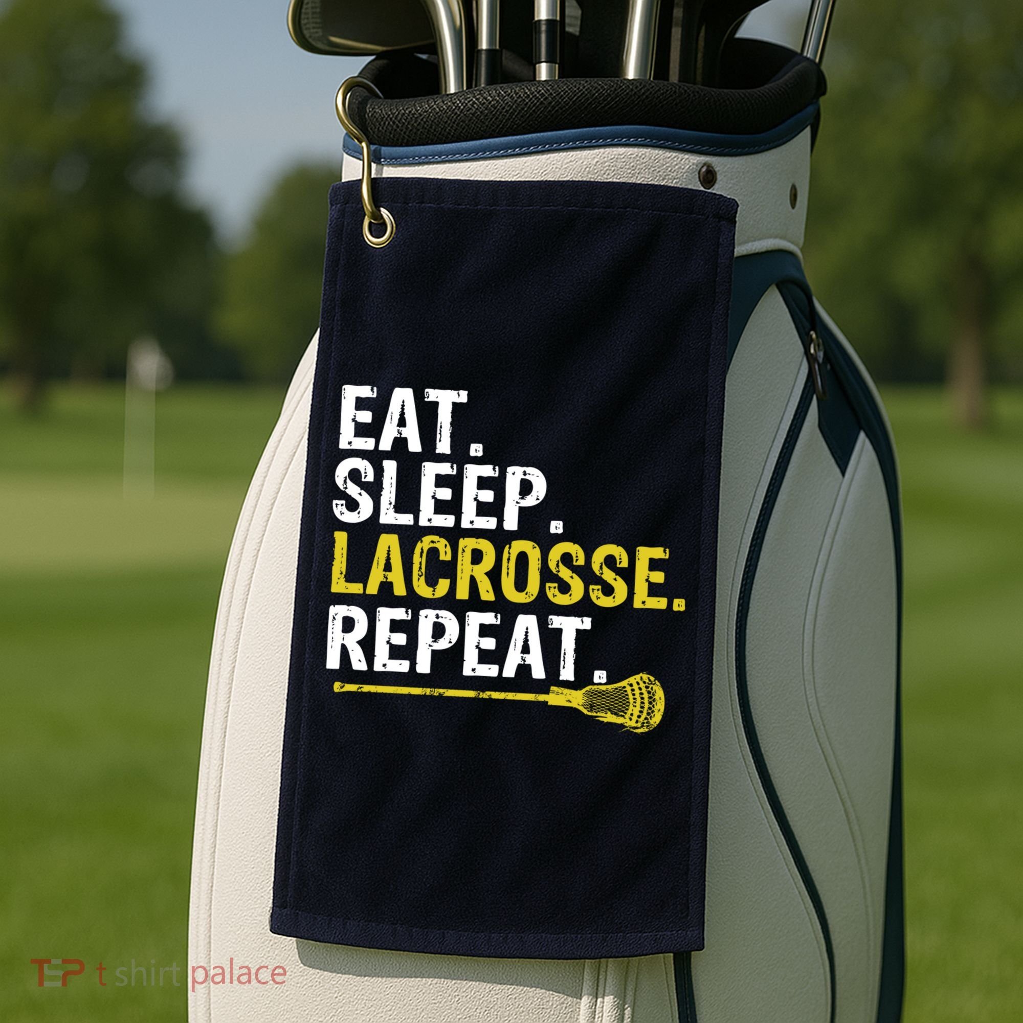 Eat Sleep Lacrosse Repeat Sports Team Game Gift Golf Towel