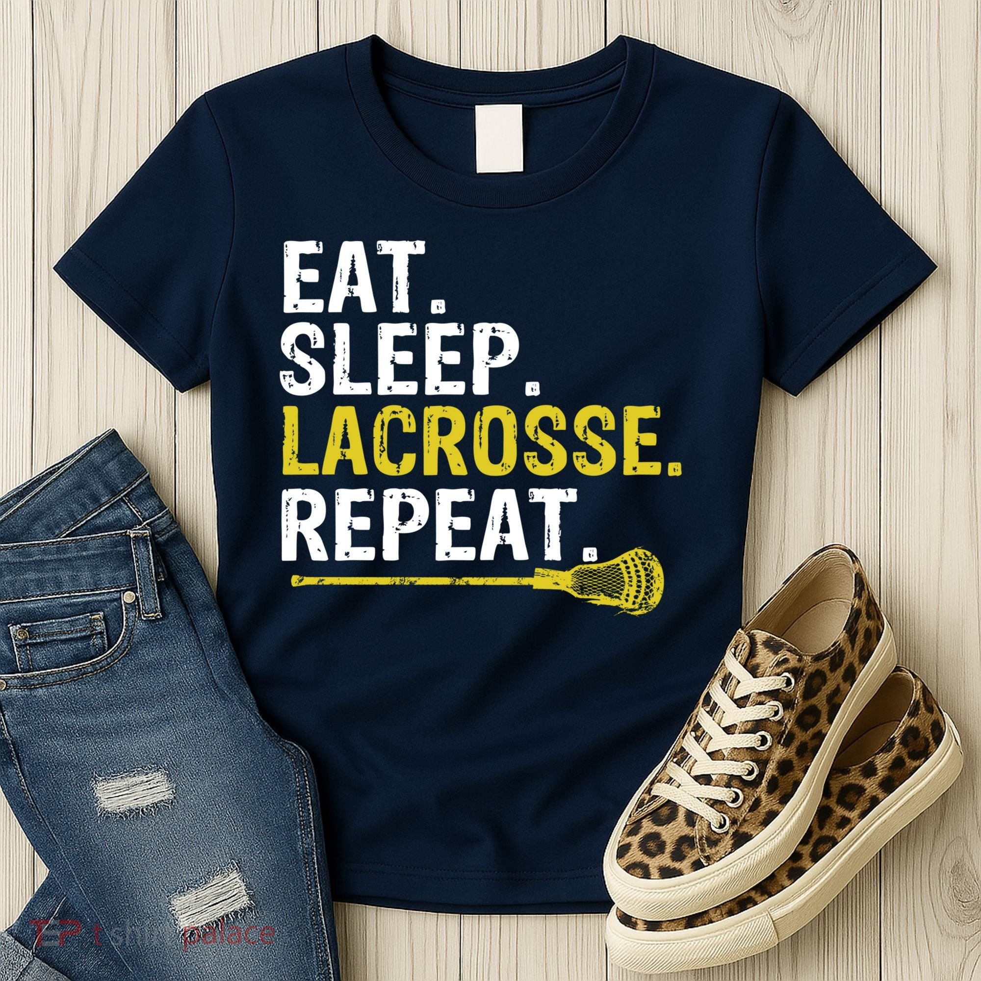 Eat Sleep Lacrosse Repeat Sports Team Game Gift Women's T-Shirt
