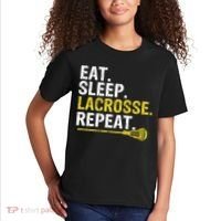 Eat Sleep Lacrosse Repeat Sports Team Game Gift Kids T-Shirt thumb 2
