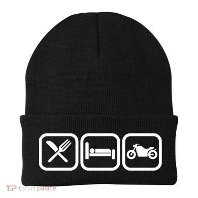 Eat Sleep Motorcycle Biker Fan Beanie