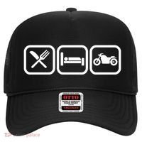 Eat Sleep Motorcycle Biker Fan Hat thumb 0