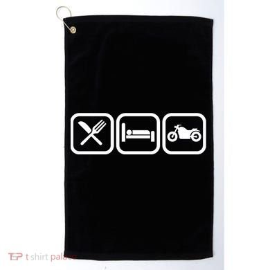 Eat Sleep Motorcycle Biker Fan Golf Towel