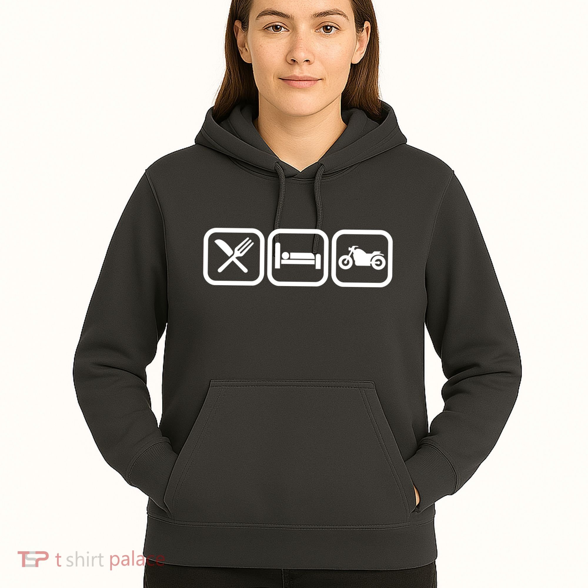 Eat Sleep Motorcycle Biker Fan Hoodie