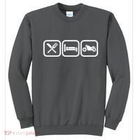 Eat Sleep Motorcycle Biker Fan Sweatshirt thumb 0