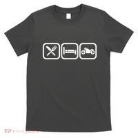 Eat Sleep Motorcycle Biker Fan T-Shirt thumb 0