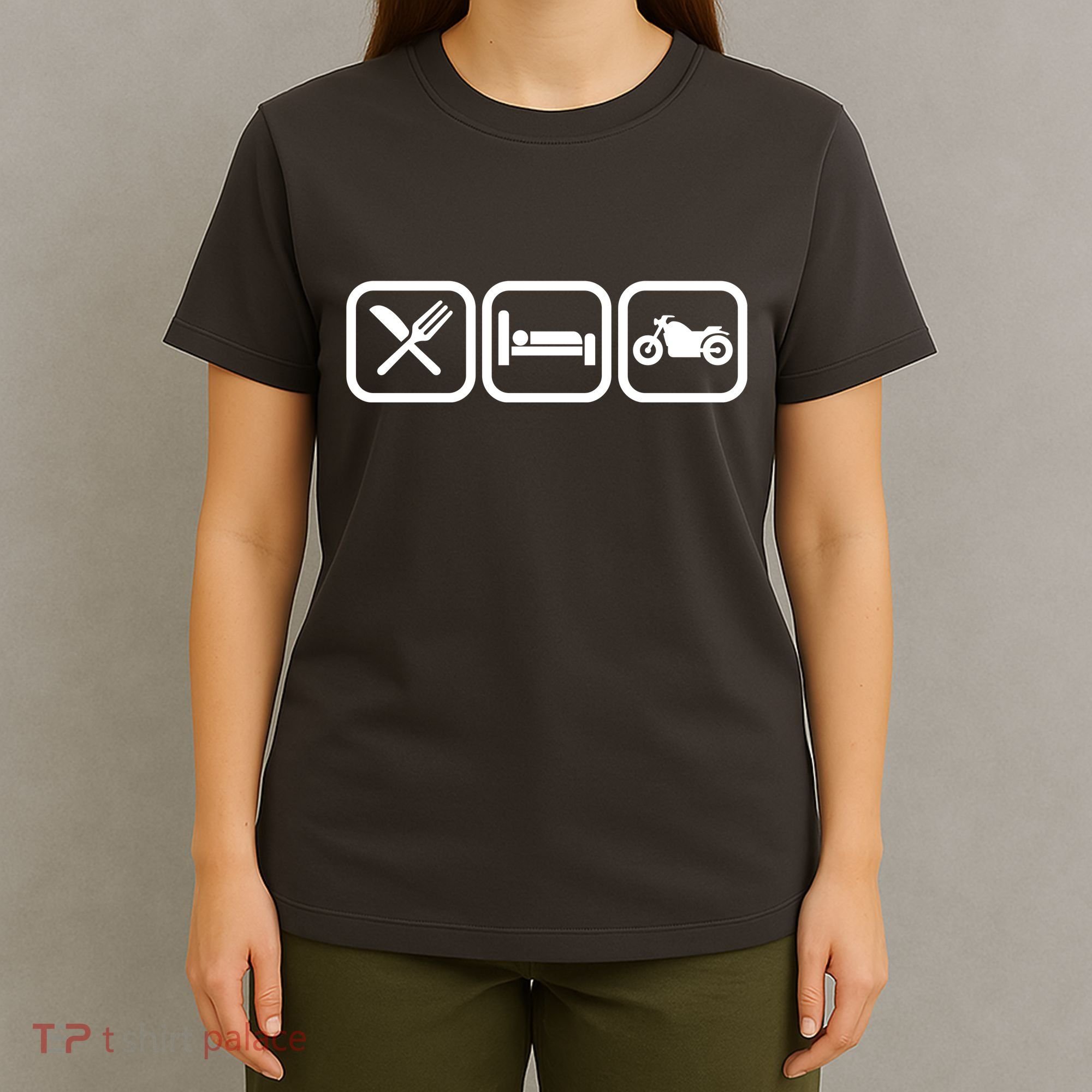 Eat Sleep Motorcycle Biker Fan T-Shirt