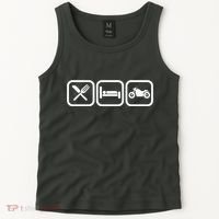 Eat Sleep Motorcycle Biker Fan Tank Top thumb 2
