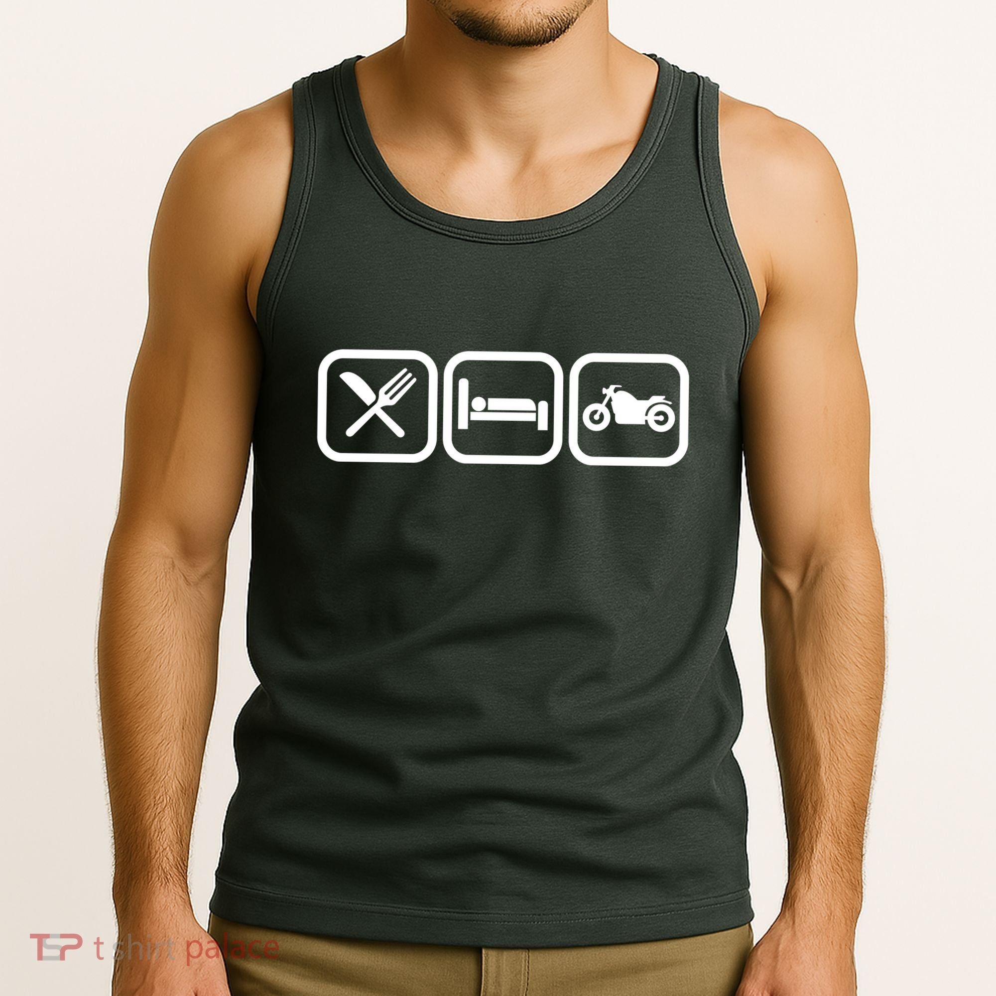Eat Sleep Motorcycle Biker Fan Tank Top