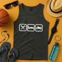 Eat Sleep Motorcycle Biker Fan Tank Top thumb 4