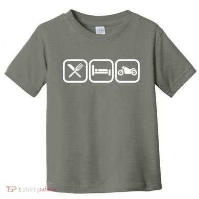 Eat Sleep Motorcycle Biker Fan Toddler T-Shirt
