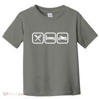 Eat Sleep Motorcycle Biker Fan Toddler T-Shirt thumb 0