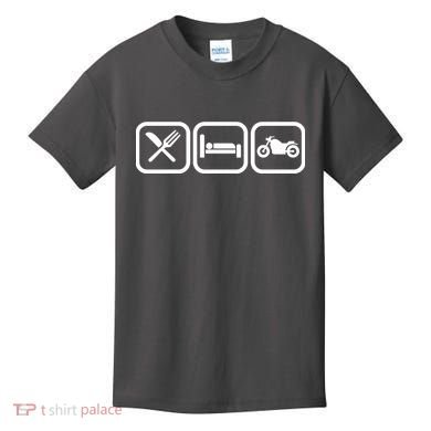 Eat Sleep Motorcycle Biker Fan Kids T-Shirt