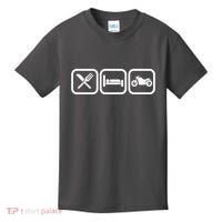 Eat Sleep Motorcycle Biker Fan Kids T-Shirt thumb 0
