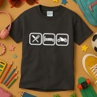 Eat Sleep Motorcycle Biker Fan Kids T-Shirt thumb 3