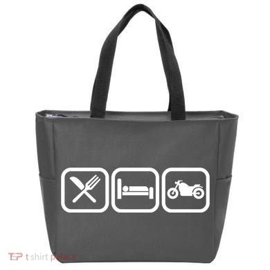 Eat Sleep Motorcycle Biker Fan Tote Bag
