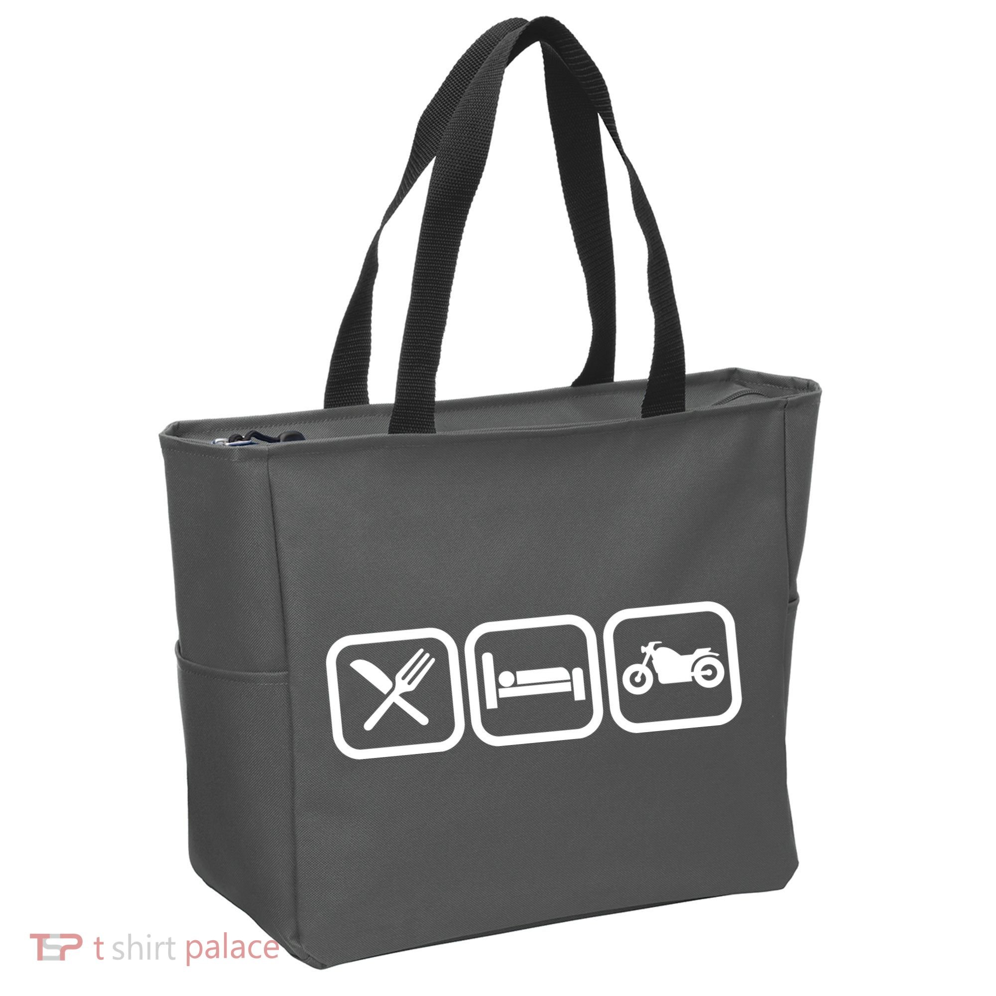 Eat Sleep Motorcycle Biker Fan Tote Bag