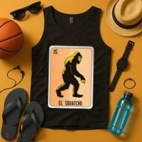 El Squatcho Mexican Slang Chicano Bingo Cards Tank Top thumb 4