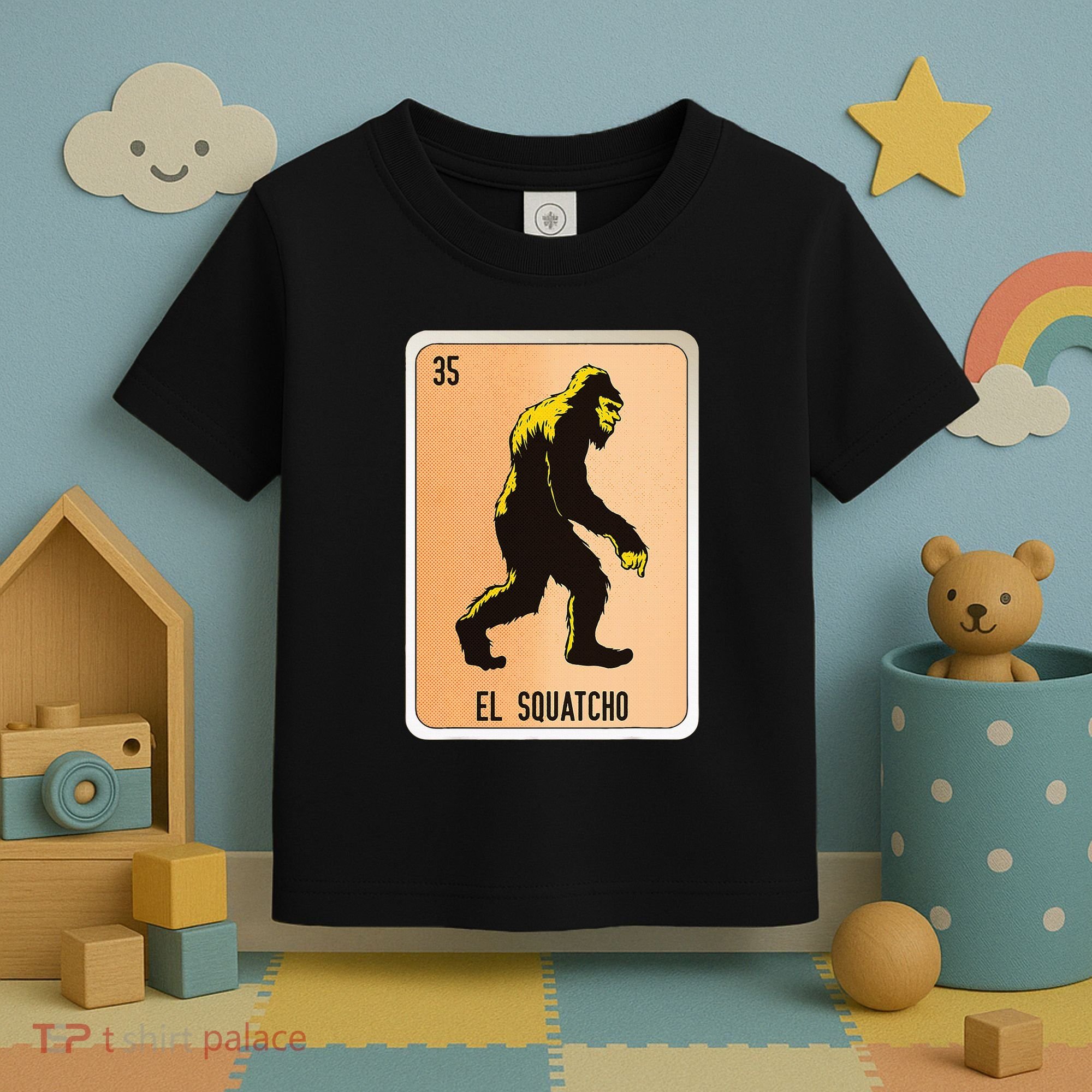 El Squatcho Mexican Slang Chicano Bingo Cards Toddler T-Shirt