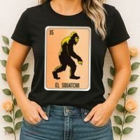 El Squatcho Mexican Slang Chicano Bingo Cards Women's T-Shirt thumb 2