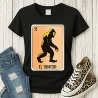 El Squatcho Mexican Slang Chicano Bingo Cards Women's T-Shirt thumb 3
