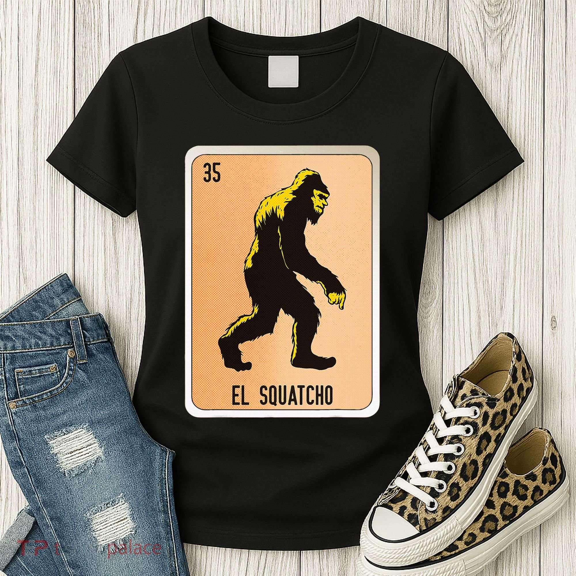 El Squatcho Mexican Slang Chicano Bingo Cards Women's T-Shirt