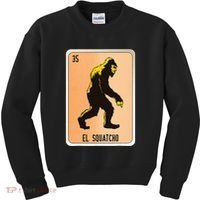 El Squatcho Mexican Slang Chicano Bingo Cards Kids Sweatshirt thumb 0