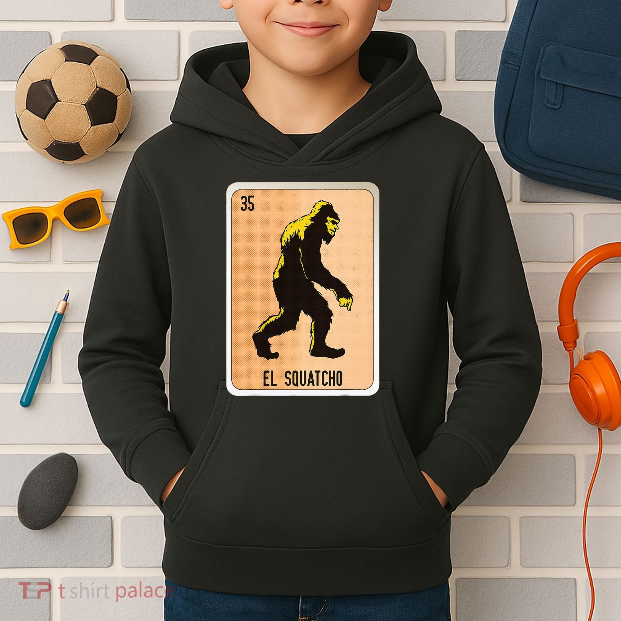 El Squatcho Mexican Slang Chicano Bingo Cards Kids Hoodie