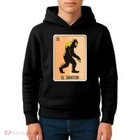 El Squatcho Mexican Slang Chicano Bingo Cards Kids Hoodie thumb 4