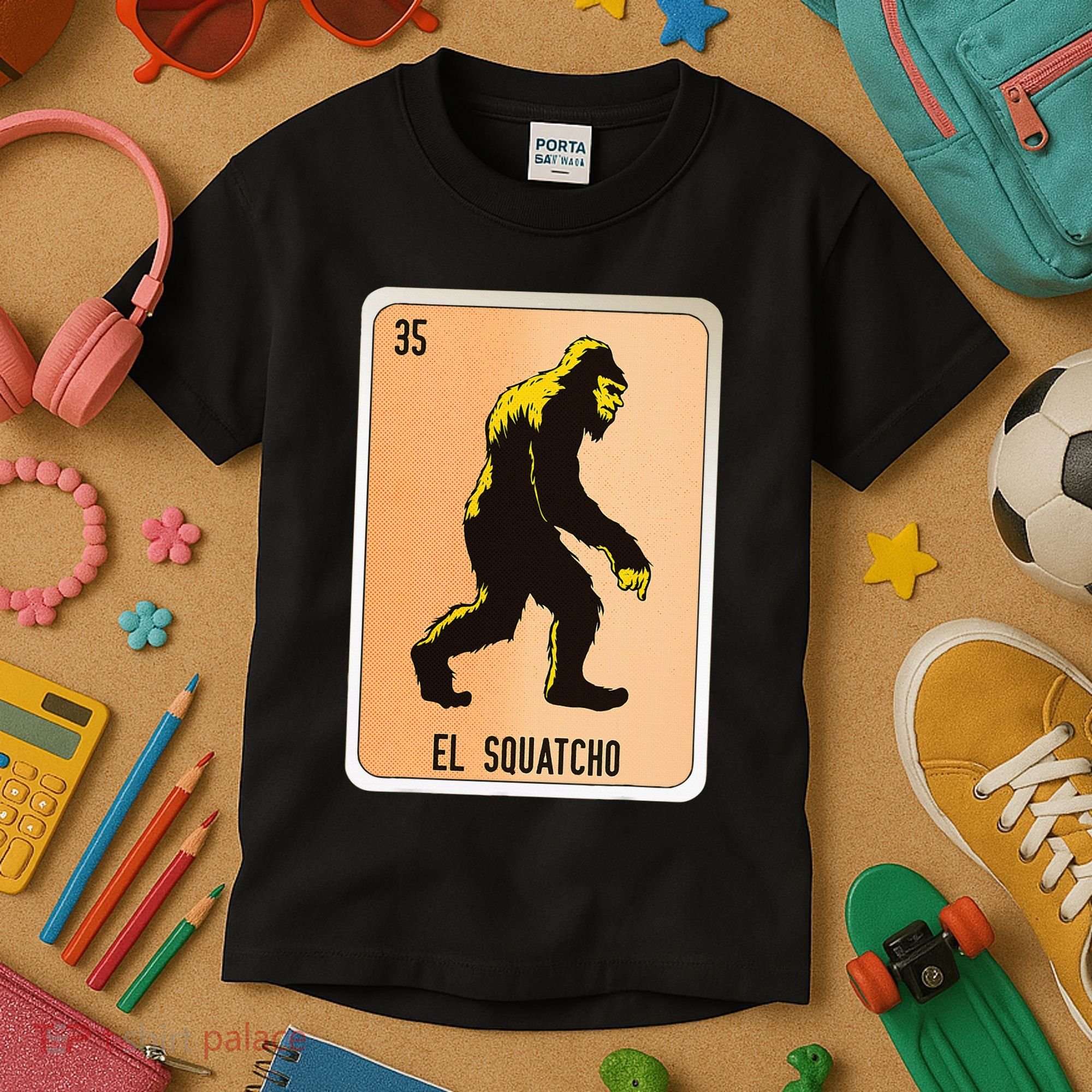 El Squatcho Mexican Slang Chicano Bingo Cards Kids T-Shirt