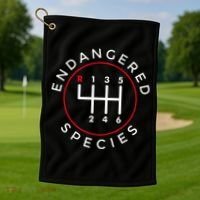 Endangered Species Manual Gearbox Stick Shift 6 Speed Golf Towel thumb 1