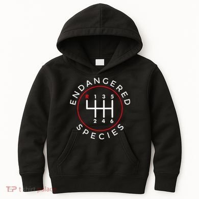 Endangered Species Manual Gearbox Stick Shift 6 Speed Kids Hoodie