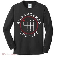 Endangered Species Manual Gearbox Stick Shift 6 Speed Kids Long Sleeve Shirt thumb 0