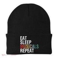 Eat Sleep Musicals Repeat Funny Theatre Life Drama Theater Beanie thumb 0