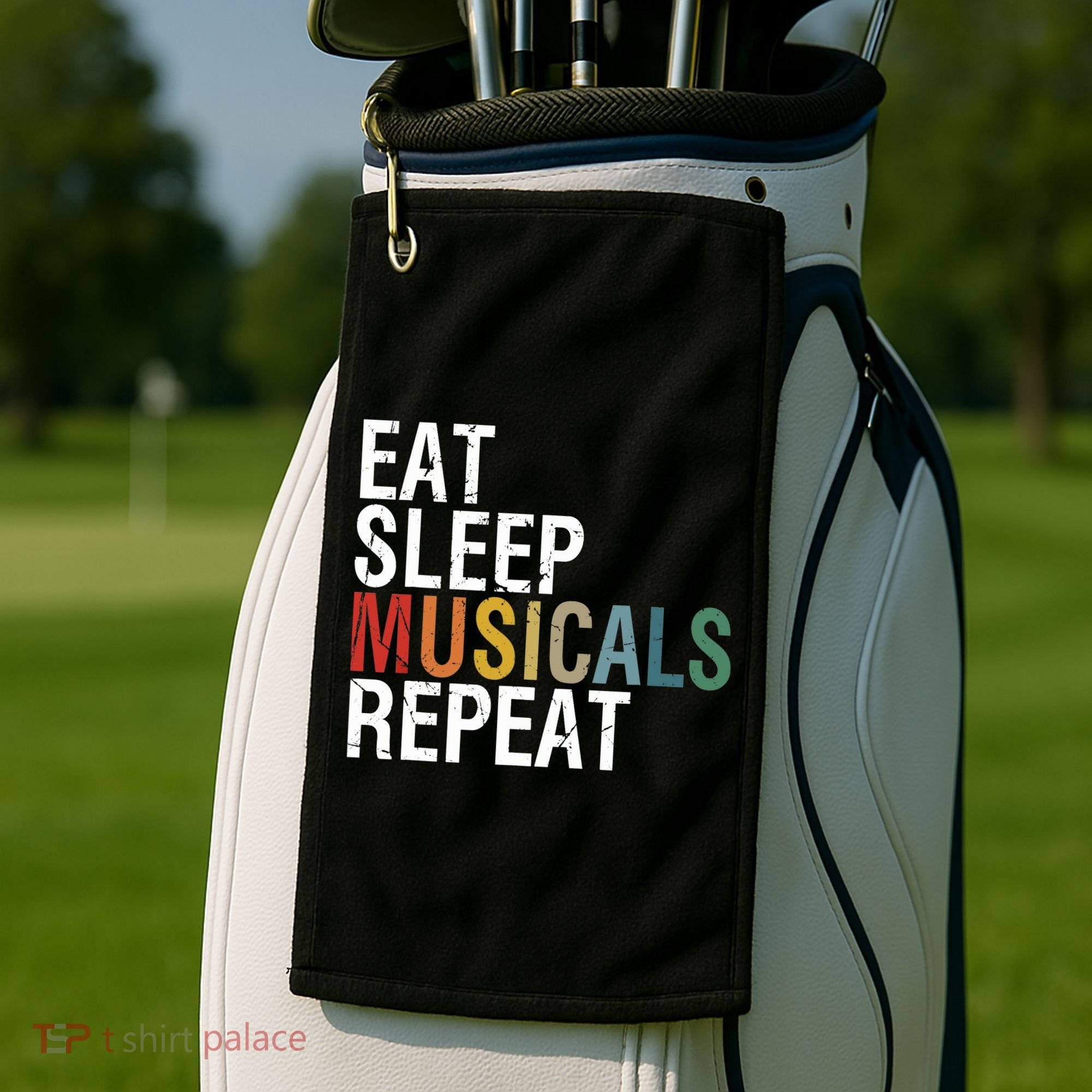 Eat Sleep Musicals Repeat Funny Theatre Life Drama Theater Golf Towel