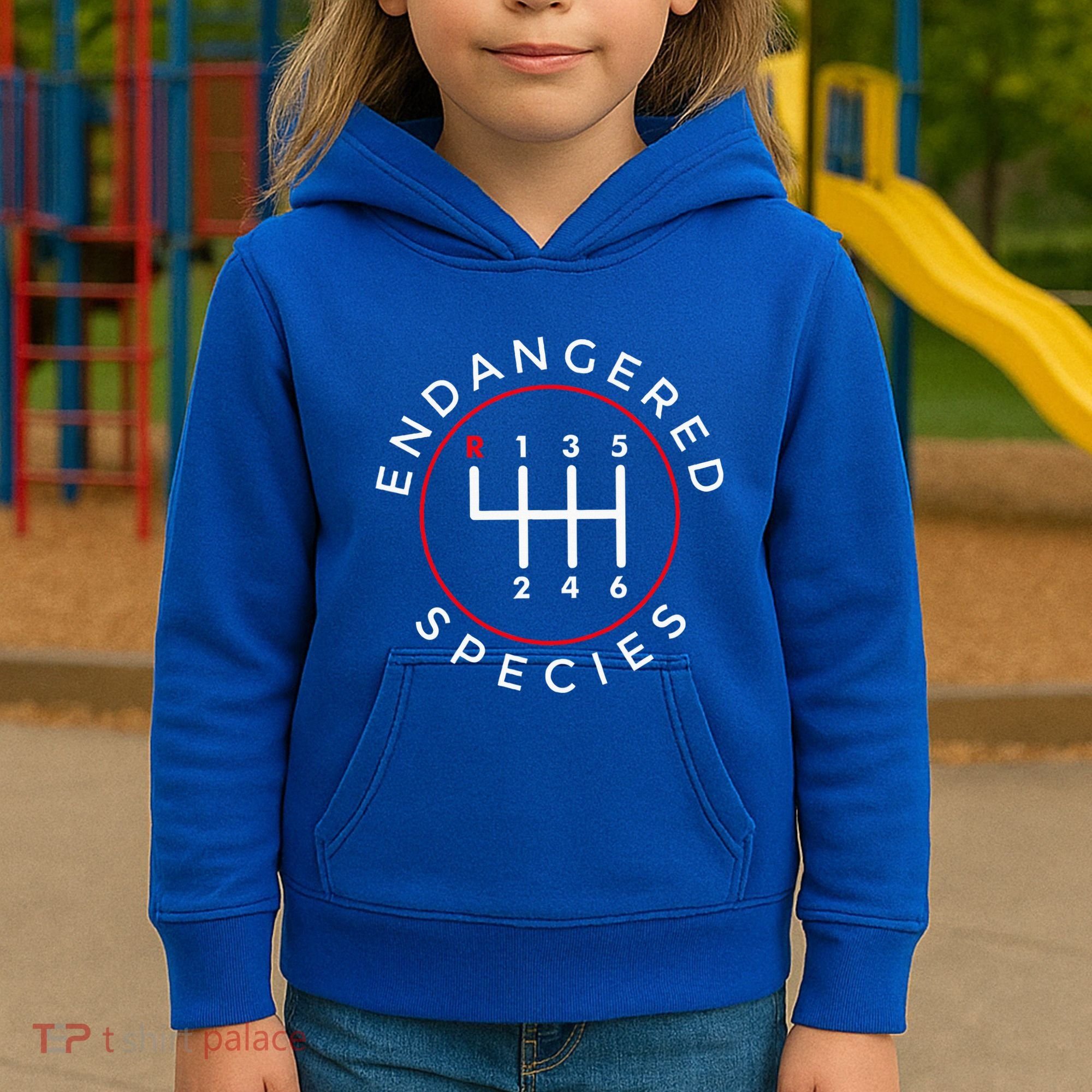 Endangered Species Manual Gearbox Stick Shift 6 Speed Kids Hoodie